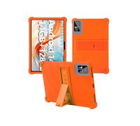 Case for EITOMIN D106 Tablet 10 inch 2025 Android14 Tablet,WUNIAK Shock Proof Lightweight Stand Rubber Shell Protective Cover,Kids Friendly Soft Silicone Adjustable Stand Cover,Orange