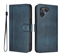 Case for Fairphone 5, Flip Wallet Phone Case Shockproof Retro PU Leather Protective Cover with Magnetic Clasp Kickstand Card Slots Holder Cover for Fairphone 5, Blue