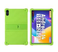 Case for FEARWIKY FKYC12 10.36 Inch Tablet with PC Kickstand, Soft Silicone, Washable, Thickened Corner Shockproof Case, Green