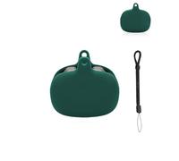 Case for FIIL Atom Earbuds, yystao Soft Silicone Case Compatible with FIIL Atom with Neck Strap, Dustproof, Shockproof and Durable - Green