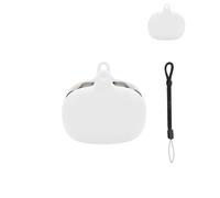 Case for FIIL Atom Earbuds, yystao Soft Silicone Case Compatible with FIIL Atom, with Neck Strap, Dustproof, Shockproof and Durable - White
