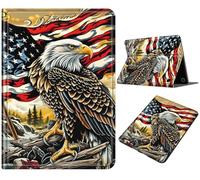 Case for Fire HD 10 & 10 Plus Tablet (13th/11th Generation, 2023/2021 Release) 10.1", PU Leather Adjustable Stand with Auto Sleep/Wake Shockproof Case for Fire HD 10 2023, Dead Wood Flag Eagle