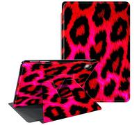 Case for Fire HD 8 & 8 Plus Tablet 8 inch 14th/12th/10th Generation 2024/2022/2020 Release 360 Degree Rotating Stand Protective Smart Cover with Auto Wake Sleep - Pink Leopard Prints