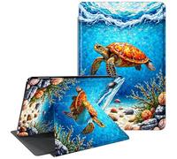 Case for Fire HD 8 & 8 Plus Tablet 8 inch 14th/12th/10th Generation 2024/2022/2020 Release 360 Degree Rotating Stand Protective Smart Cover with Auto Wake Sleep - Turtles at Sea