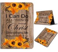 Case for Fire HD 8 Tablet (2016/2017/2018 Release), Multi-Angle Stand Cover with Auto Sleep/Wake, Lightweight Rugged Durable PU Leather Shockproof Case for Fire HD 8, Sunflower Bible 4-13