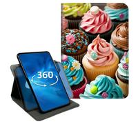 Case for Fire HD 8 Tablet 8th / 7th / 6th Generation 8" 2018/2017 | 360 Rotating Stand PU leather tablet case with TPU, auto wake sleep smart cover, Sweet Foods