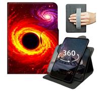 Case for Fire Max 11 Tablet (13th Generation 11 inch 2023 Release) 360 Degree Rotating PU Leather Cover with Hand Strap, Auto Wake/Sleep & Magnetic Clasp - Galaxy Orange Planet