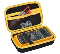 Case for Fluke 87-V/ 87V Max/ 77 IV/ 83V/ 88 Industrial Digital Multimeter, Large Capacity Storage Box Suitable for Most Industrial Digital Multimeters (Case Only) (Black-Yellow)