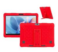 Case for Fusion5 FWIN232 Plus / 232 Pro N5 Tablet 10.1 inch,Soft Silicone Protector Case Cover for Fusion5,Kids Friendly,Adjustable Stand Tablet Cover,4 Corners Thicken Shockproof,Red
