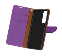 Case for Galaxy S21 Card Holder and Support Function Grained Aspect - purple