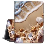 Case for Galaxy Tab A 10.1 2016 SM-T580 T585 T587,Slim Lightweight Smart Shell Stand Cover with Auto Wake/Sleep Case for Samsung Galaxy Tab A 10.1 2016,Seashells Starfishes Beach
