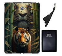 Case for Galaxy Tab A 10.1 2016 SM-T580 T585 T587,Slim Soft Shockproof TPU Silicone Protective Back Shell Case for Galaxy Tab A 10.1 Inch Tablet, Forest Cat & Tiger