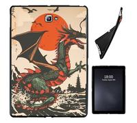 Case for Galaxy Tab A 10.1 2016 SM-T580 T585 T587,Slim Soft Shockproof TPU Silicone Protective Back Shell Case for Galaxy Tab A 10.1 Inch Tablet, Red Dragon Sunset Sea