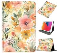 Case for Galaxy Tab A9 Plus 11 Inch 2023 (SM-X210/X215/X216), Slim Shockproof PU Leather Protective Cover with Auto Wake/Sleep, Multi-Angle Stand for Tab A9 11" Tablet, Flowers