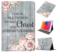 Case for Galaxy Tab A9 Plus 11 Inch 2023 (SM-X210/X215/X216), Slim Shockproof PU Leather Protective Cover with Auto Wake/Sleep, Multi-Angle Stand for Tab A9 11" Tablet, Flower Bible