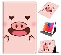 Case for Galaxy Tab A9 Plus 11 Inch 2023 (SM-X210/X215/X216), Slim Shockproof PU Leather Protective Cover with Auto Wake/Sleep, Multi-Angle Stand for Tab A9 11" Tablet, Cute Pink Pig