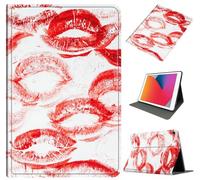Case for Galaxy Tab A9 Plus 11 Inch 2023 (SM-X210/X215/X216), Slim Shockproof PU Leather Protective Cover with Auto Wake/Sleep, Multi-Angle Stand for Tab A9 11" Tablet, Red Lips