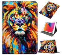 Case for Galaxy Tab A9 Plus 11 Inch 2023 (SM-X210/X215/X216), Slim Shockproof PU Leather Protective Cover with Auto Wake/Sleep, Multi-Angle Stand for Tab A9 11" Tablet, Watercolor Lion