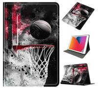 Case for Galaxy Tab A9 Plus 11 Inch 2023 (SM-X210/X215/X216), Slim Shockproof PU Leather Protective Cover with Auto Wake/Sleep, Multi-Angle Stand for Tab A9 11" Tablet, Basketball