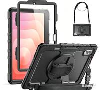 Case for Galaxy Tab S11 Ultra 14.6 Inch 2025 with Screen Protector/Shoulder Strap/Hand Strap, Heavy Duty Rugged Protective Shockproof Cover Compatible for Samsung Tablet S11 Ultra SM-X930/X936B Black