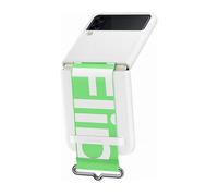 Case for Galaxy Z Flip3 Shockproof Silicone with Lanyard, White