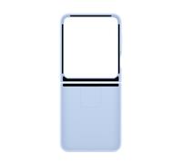 Case for Galaxy Z Flip6 in Smooth Silicone with Ring, Light Blue
