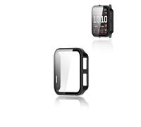Case for Garmin Venu X1 Smartwatch, yystao Hard PC Case Cover with 9H Tempered Glass Screen Protector, Full Coverage Integrated, Black