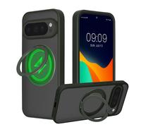 kalibri Case for Google Pixel 10 Pro XL Cover - Protective Magnetic Hard Case - with 360° Rotating Kickstand Ring - Compatible with MagSafe - Moss Green/Matte Transparent