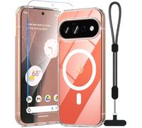 Case for Google Pixel 11 | Pixel 11 Pro with Tempered Glass and Hand Strap | Top military protection with MagSafe mobile phone case Pixel 11 Pro matte translucent protective film protective case