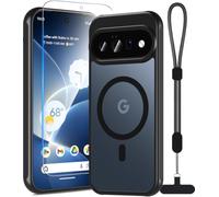 Case for Google Pixel 11 Pro|/ Google Pixel 11 with Tempered Glass & Strap | Top military protection with MagSafe mobile phone case with hand strap and matte translucent protective film protective case