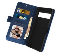 Case for Google Pixel 7 Pro Folio Dual Magnetic Tab Card-holder Navy