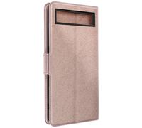 Case for Google Pixel 7a, Card Holder, Dual Tab Video Support, Rose Gold