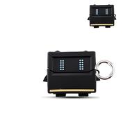 Case for Google Pixel Buds 2a Wireless Earbuds,daunke Soft Silicone Protective Cover, Robot-shaped Case with Round buckle,Full Protection,Black