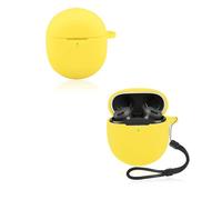 Case for Google Pixel Buds 2a Wireless Earbuds, yystao Soft Silicone Protective Cover compatible with Google Pixel Buds 2a, With Lanyard, Dustproof, Shockproof & Durable, Yellow