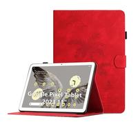 Case for Google Pixel Tablet 2023 11 Inch Premium PU Leather Tablet Protective Case Magnetic Folio Cover with Stand Function and Card Slot, Red