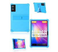 Case for Hcjip Tablet, Android 14 Tablet 11 Inch 2025 Latest, yystao Kids Soft Silicone Tablet Case Compatible with Hcjip Tablet 11 Inch, Adjustable Stand (Azure Blue)