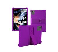 Case for Higrace C10 10 Inch Tablet 2024 Model- Soft Silicone Shock Proof Lightweight Stand Rubber Shell Protective Cover,Kids Friendly Soft Silicone Adjustable Stand Cover,Purple