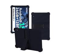 Case for HiGrace C108 Android 15 Tablet 10 Inch,WUNIAK Shock Proof Lightweight Stand Rubber Shell Protective Cover,Kids Friendly Soft Silicone Adjustable Stand Cover,Black