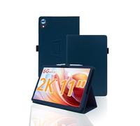 Case for HiGrace C9 Android 13 Tablet 11 Inch 2024 Upgraded Version，Premium Leather Business Folio Stand Cover with Hand Strap for Tablet,Darkblue.