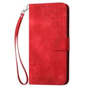 Case for Honor 200 Lite 5G Case, Retro Leather Butterfly Flip Folio Wallet Phone Cases Shockproof Protective Cover with [Card Holder] Kickstand Function for Honor 200 Lite 5G red