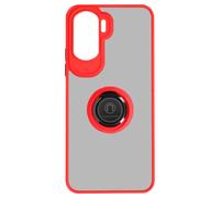 Case for Honor 90 Lite Dual-Material Metallic Ring Video Support Ringrip Red