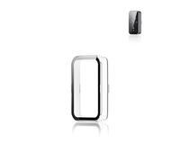 Case for HONOR BAND 10, yystao Hard PC Case Cover with 9H Tempered Glass Screen Protector Full Coverage Integrated Protective Cover, Transparent