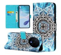 Case for Honor Magic 8, Flip Wallet Phone Case Colour Pattern Shockproof PU Leather Protective Cover with Magnetic Clasp Kickstand Card Slots Holder for Honor Magic 8, Mandala