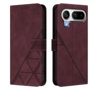 Case for Honor Magic 8 Pro Air, Flip Wallet Phone Case Shockproof PU Leather Book Folio Protective Cover with Magnetic Clasp Kickstand Card Slots Holder for Honor Magic 8 Pro Air, Burgundy