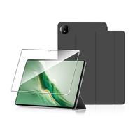 Case for Honor Magic Pad 2 12.3 Inch 2024 Tablet Case Cover + 1 Piece Protective Glass Screen Protector - Grey