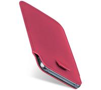 moex Slide Case for Honor Magic V3, Ultra Thin Holster Mobile Phone Case Made of Vegan Leather, Premium Mobile Phone Case, 360 Degree Full Protection with Pull-Out - Pink