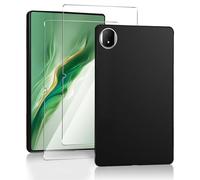 Case for HONOR MagicPad 2 + 2 Pieces Screen Protector,Shockproof Anti Scratch Ultra Slim Soft TPU Silicone Touch Lightweight Cover,Black