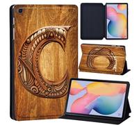 Case for Honor Pad 8 12 Inch PU Leather Tablet Protective Case, Slim Stand Hard Back Shell Protective Smart Ultra Thin Cover Case (wood art letter C)