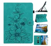 Case for Honor Pad 9 12.1 Inch 2024 lightweight Embossed Flowers Flip Tablet PU Leather Case with Fold Stand Protection Cover for Honor Pad 9 12.1 Inch 2024,green