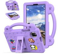 Case for Honor Pad X7 8.7 inch 2025 Tablet Case Kids Friendly, Handle with Stand, Cute DIY Cartoon, EVA Foam Lightweight Shockproof Tablet Cover, Purple
